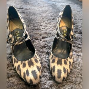 Size 8 leopard print Cole Haan and Nike colab heels